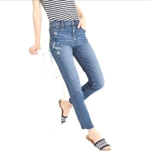 NWT J Crew vintage straight embroidery jeans size 26
